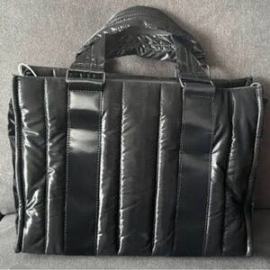 Steve Madden Black Quilted Tote Bag